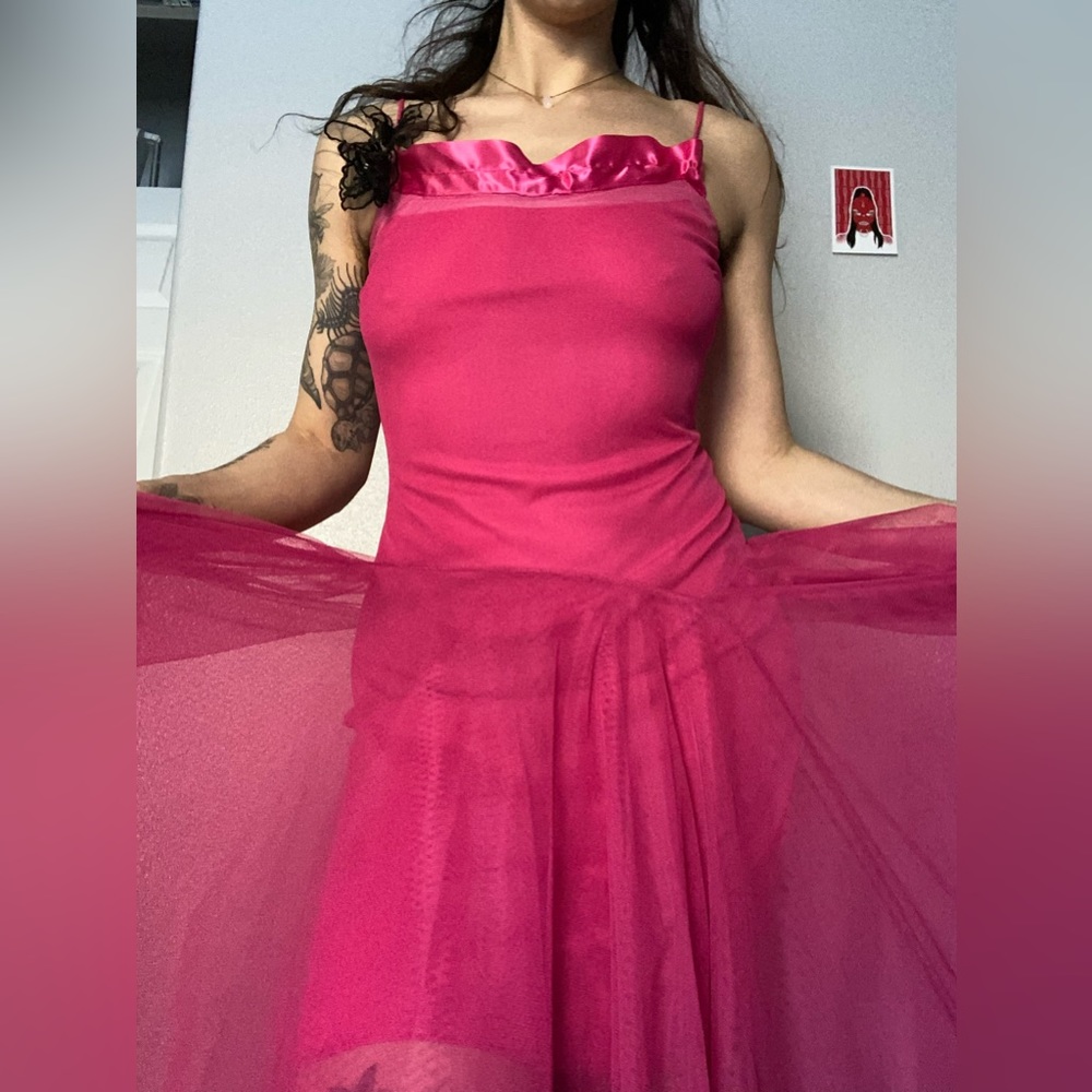 Pink prom dress y2k